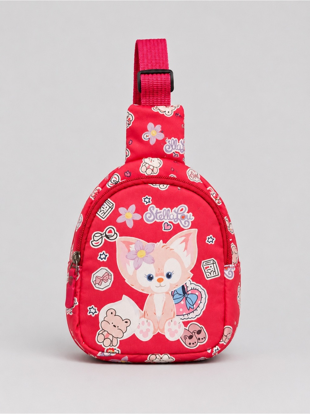 Stellalou Red Mini Backpack Purse with Adjustable Strap & Cute Cat Print